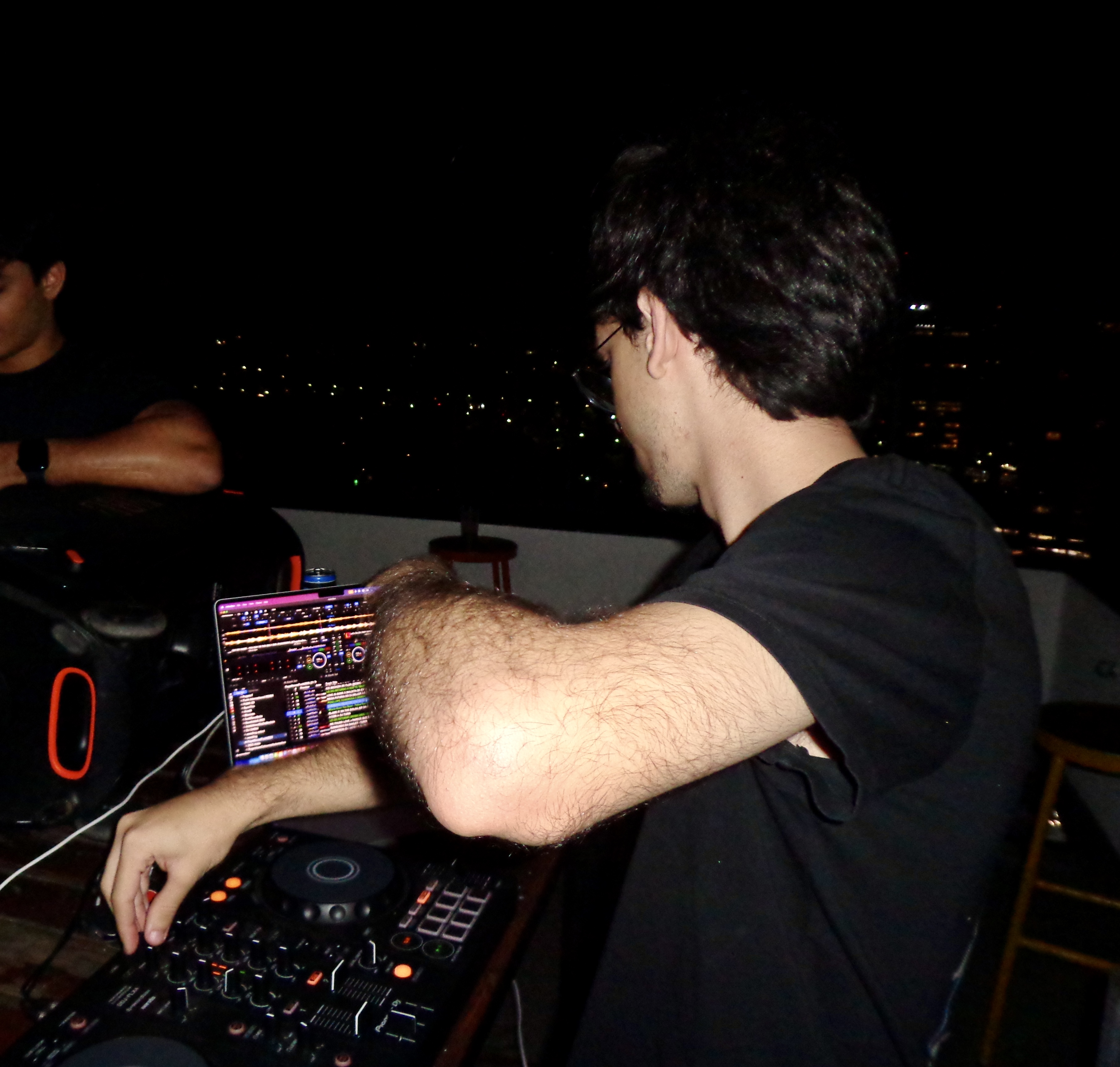 Davi DJing at night